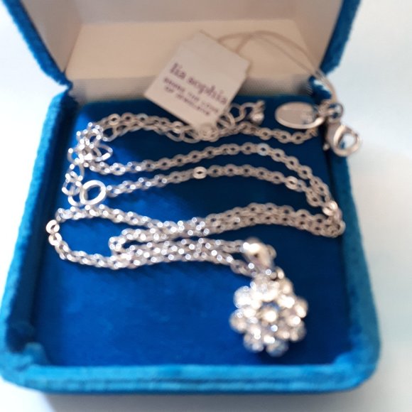 Lia Sophia Sparkling Pendant and Chain - New with Tags - Picture 2 of 3